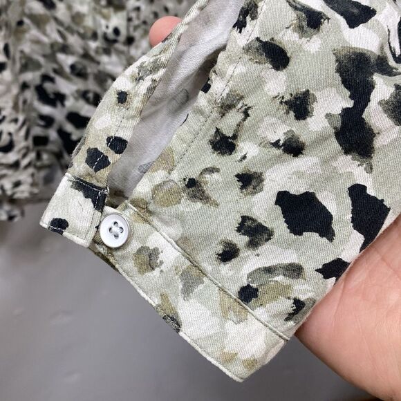Anthropologie Cloth & Stone Leopard Print Button Down Shirt XL - Picture 5 of 6
